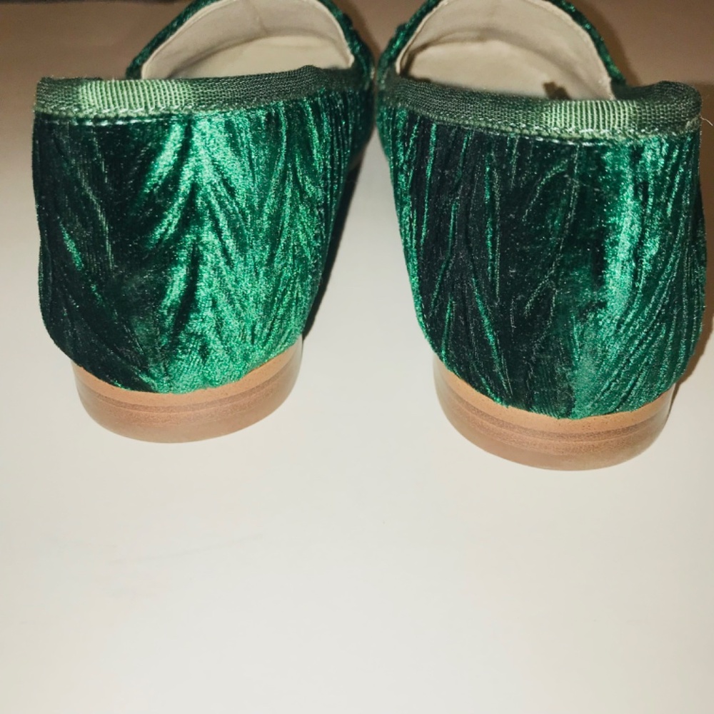New Sam Edelman Spring Easter Women’s Lior Green Velvet Loafers Flat Shoes 6 1/2 - Picture 7 of 11